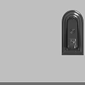 Modern Door Lock Hardware With Black Frame Silver Body And Knob Design