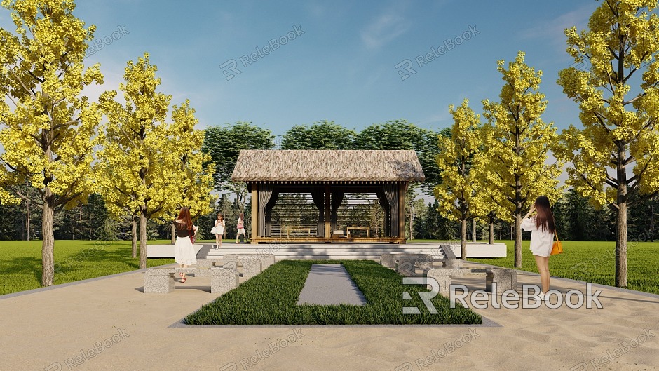 New Chinese style pavilion rural pavilion porch model