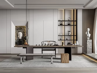 New Chinese Tea Room 3d model
