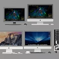 Various Computer Devices Featuring All in One Monitors Desktop Tower And Screen Displays 3d model