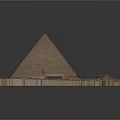 Ancient Pyramid Stone Architecture With Square Base Layered Structure And Surrounding Layout 3d model