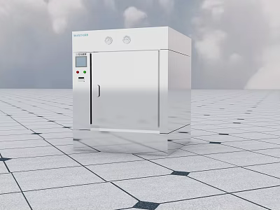 Modern pulsating vacuum sterilizer 3d model Modern pulsating vacuum sterilizer 3d model