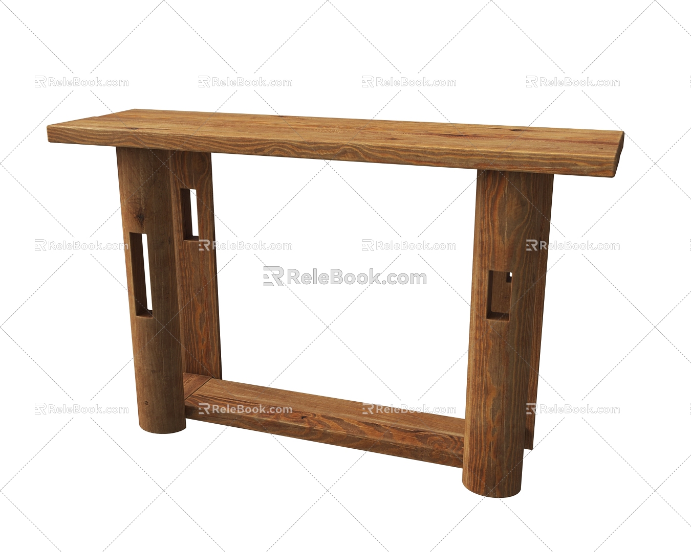 Quiet wind end view table side cabinet 3d model