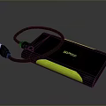 Portable External Hard Drive With USB Cable Black And Yellow For Computer Storage