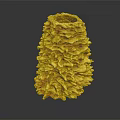 Eye Catching Golden Layered Crispy Food Tower With Flaky Stacked Structure