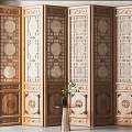 New Chinese Style Screen Partition 3d model