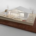 Single-family villa sand table SU model 3d model