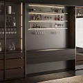 Modern Wine Cabinet Design With Glass Doors Wine Racks And Lighting