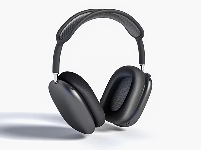 Black Over Ear Wireless Headphones With Comfortable Soft Earpads And Modern Design 3d model