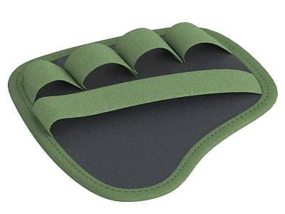 Sports Equipment Green Finger Guard with Multiple Finger Slots Adjustable Straps and Black Padding 3d model