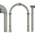 Different Architectural Door Arch Designs Featuring Carved Details And Column Supports
