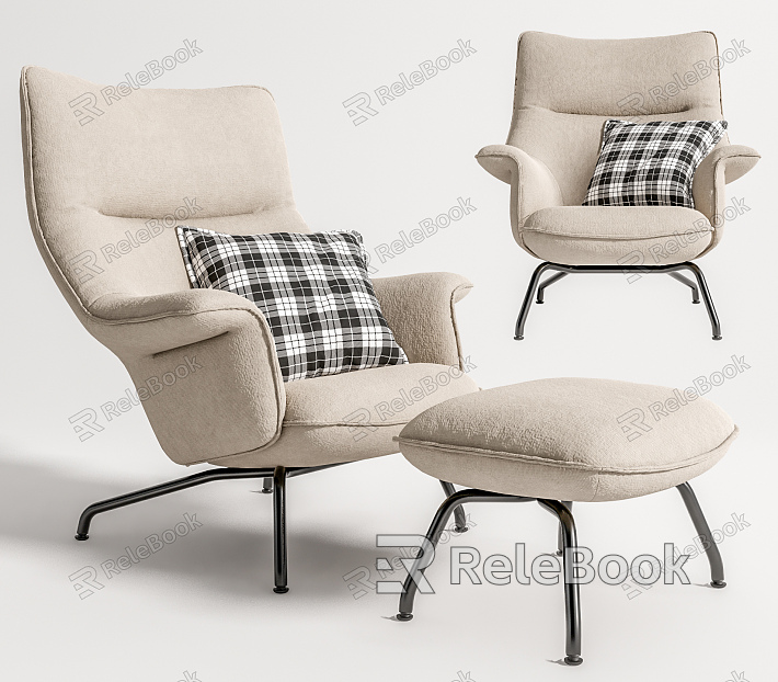 Modern sofa chair leisure chair pedal combination model