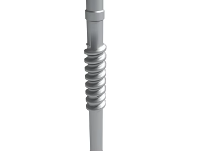 Silver Metal Rod With Spiral Coil Structure For Industrial Mechanical Use 3d model