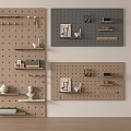 Modern Hole Board Clothes Hook 3d model