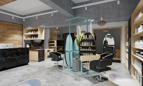 Barber Shop Hair Salon 3d model