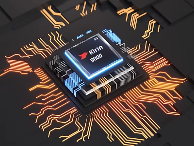 Smart Machine Chip KHIP 5000 With Advanced Circuit Board And Technology 3d model