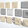Modern socket switch socket 3d model