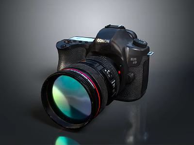 Canon EOS Digital Camera With Professional Lens For Photography Enthusiasts 3d model