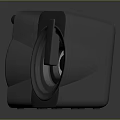 Modern Gray Cube Shaped Speakers With Compact Design And Reflective Surface For High Quality Sound