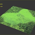 Aerial View of Snow Capped Volcano with Reddish Brown Terrain and Surrounding Landscape