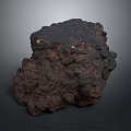 Natural Dark Wood Stone Featuring Rough Textured Surface And Organic Shape