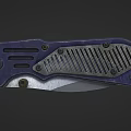 The image provided focuses on a blue folding knife with no food-related elements, so it's not possible to generate a food-centered title based on the picture's key information.