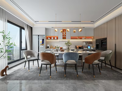 Light Luxury Restaurant 3d model