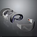 Modern Electronic Head And Eye Massager Devices With White Ergonomic Design