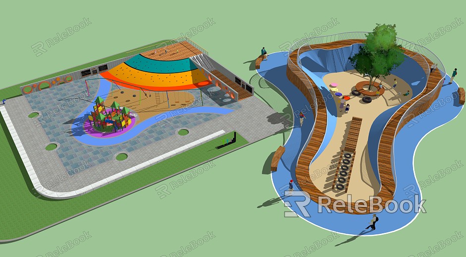 Modern Amusement Facilities Children's Amusement Facilities Activity Site model