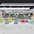 Kids Play Area Mall Store With Colorful Decorations Toy Displays And Interactive Zones