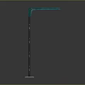 Modern Green Floor Lamp With Black Metal Stand And White Square Base