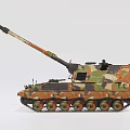 modern self-propelled howitzer 3d model