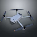 High Performance White Drone With Multiple Propellers Camera And LED Lights 3d model