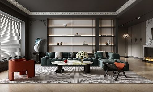 French Living Room 3d model