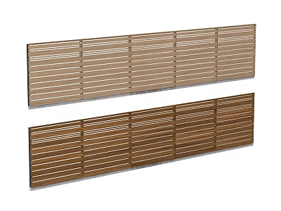 Modern Log Fence Guardrail Fence Wooden Fence Enclosure 3d model
