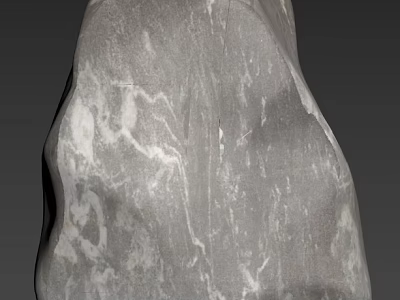 Natural Textured Gray Stone Combined With Wooden Accents For Interior Design 3d model
