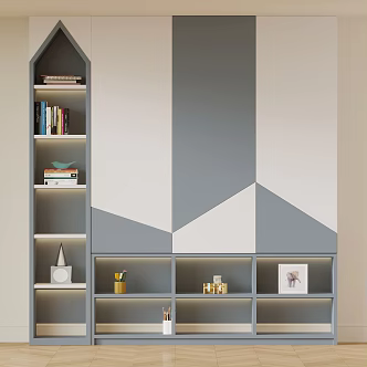 Children's Wardrobe Storage Cabinet Decorative Cabinet Bookcase 3d model