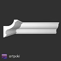 White Decorative Architectural Molding For Interior Design With Ornate Cornice And Layered Details