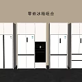 Seamless Built in Refrigerator Combinations With Modern White Design Units