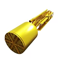 Golden Industrial Machinery Structure With Long Pipe Frame And Support Components 3d model