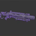 Futuristic Sci Fi Weapon With Metallic Barrel Intricate Mechanical Details And Design