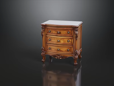 Classic Wooden Sofa And Coffee Table Set With Carved Details And White Top 3d model