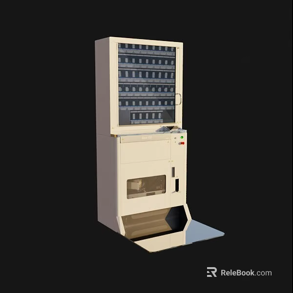 White Clinic Medical Storage Cabinet With Multiple Compartments Drawer And Sloped Shelf 3d model 
