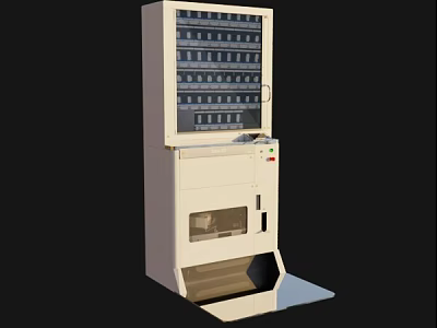 White Clinic Medical Storage Cabinet With Multiple Compartments Drawer And Sloped Shelf 3d model