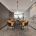 Elegant Modern Living Dining Room Interior With Sofa Coffee Table And Floor To Ceiling Window