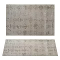Modern Square Rug In Neutral Gray With Geometric Patterns And Soft Plush Texture
