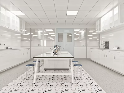 Laboratory Physics and Chemistry Room Chemistry Laboratory Instrument Room Scientific Research Room 3d model