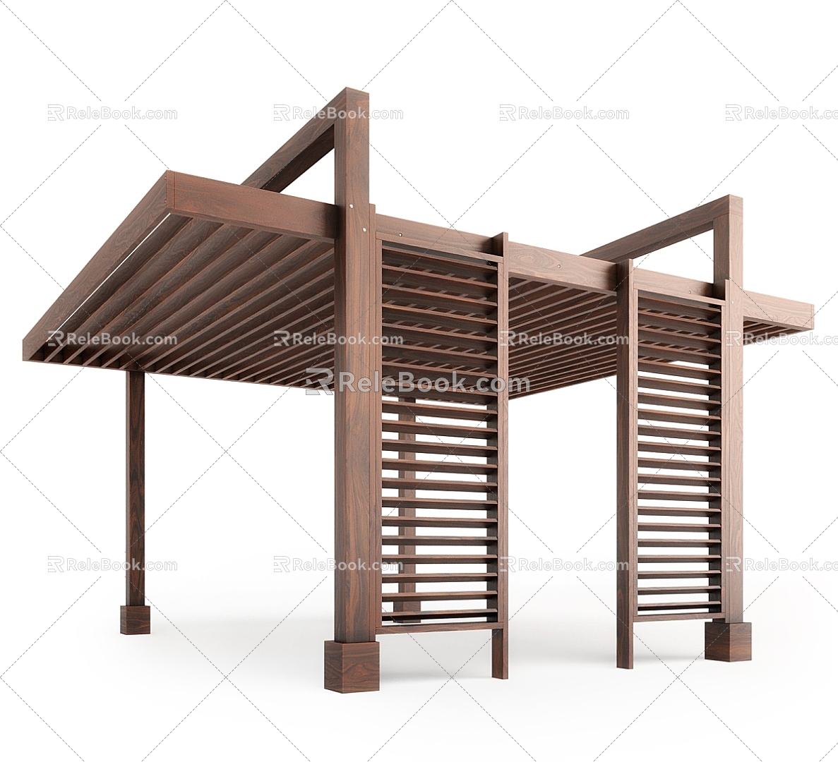 outdoor gazebo outdoor pavilion gazebo building wooden shed awning 3d model