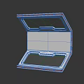 Modern Open Hexagonal Metallic Frame With Transparent Panel And Reflective Base