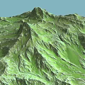 Green Mountain Terrain With Rolling Textured Lush Vivid Natural Landscape Features
